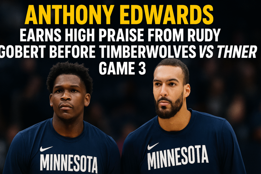 Anthony Edwards and Rudy Gobert with bold headline before Timberwolves vs Thunder Game 3