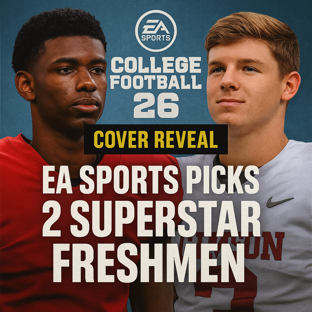 EA Sports College Football 26 cover reveal featuring Jeremiah Smith and Ryan Williams as two superstar freshmen athletes